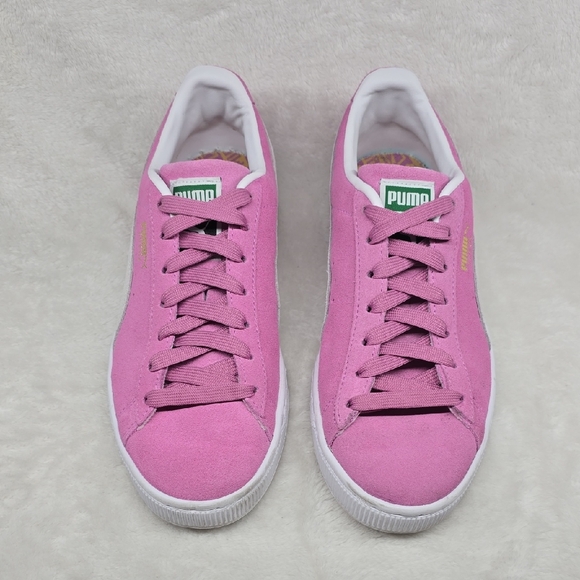 Puma Women's Pink Suede Sneakers - Picture 1 of 10